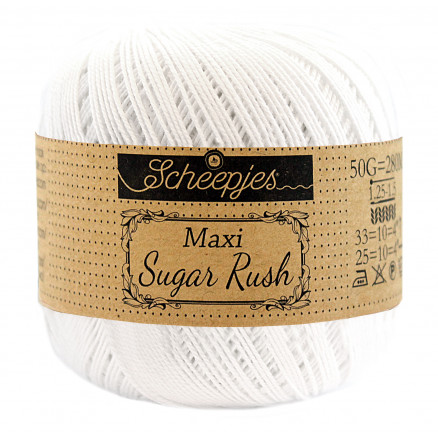 Scheepjes Maxi Sugar Rush Garn Unicolor 106 Snow White von Scheepjes