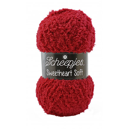 Scheepjes Sweetheart Soft Garn Unicolor 16 Dunkelrot von Scheepjes