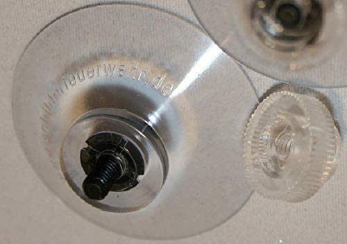 Schilderfeuerwehr Saugnäpfe Saugnapf mit Rändelmutter 40mm hohe Haftkraft Befestigung ohne Bohren und kleben starker transparenter Haftsauger mit Gewinde für Glas und andere Glatte Oberflächen von Schilderfeuerwehr