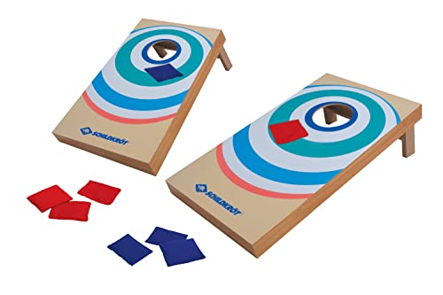 Schildkröt Cornhole Set – Bean Bag Wurfspiel für 2–4 Spieler – 2 Holzbretter mit ausklappbaren Beinen & 8 Sandsäckchen – Outdoor Geschicklichkeitsspiel für Garten, Strand & Freizeit von Schildkröt