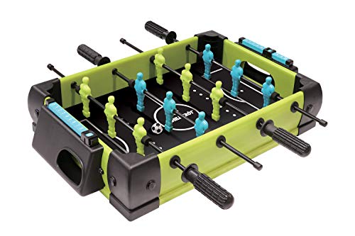 Schildkröt 970310 x Mini Tischkicker I Tischfussball für Zuhause, Kleiner Kickertisch mit Zwei Bällen und Toranzeige I perfekt für Jede Grill-und Fussballparty oder Kindergeburtstag, Grün von Schildkröt