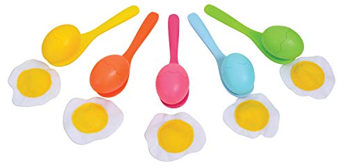 Schildkröt® Egg & Spoon Race Set, Eierlaufset für Kindergeburtstage und Gartenfeste, enthält 5 Löffel und 5 Eier in verschiedenen Farben, Geschicklichkeitsspiel aus recyclebarem Kunststoff, 970308 von Schildkröt