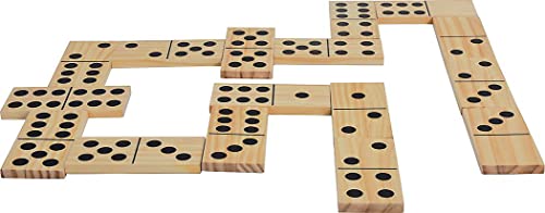 Schildkröt® Jumbo Domino, 28 Domino-Steine im Großformat, 13 x 6 x 1cm FSC-Holz, praktische Ausbewahrung in Meshbag mit Kordelzug, 970314 von Schildkröt