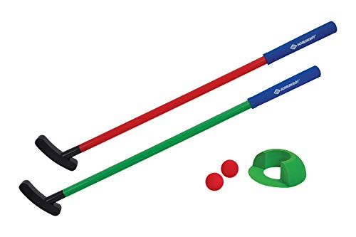 Schildkröt 970307 komplettes Golfset mit 2 Schlägern 1 freistehendem Ziel und 2 Bällen, für 2 Spieler Mini Golf-Set für Kinder Indoor-Minigolf, ‎Mehrfarbig, ‎Einheitsgröße von Schildkröt