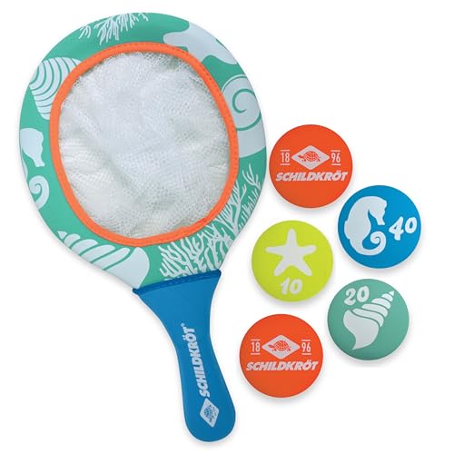 Schildkröt Neopren Diving Game Catch | 1 Kescher und 5 Tauchgewichte in verschiedenen Farben und Gewichte | Förderung der Reaktionsgeschwindigkeit unter Wasser | Tauchspaß für Kinder von Schildkröt