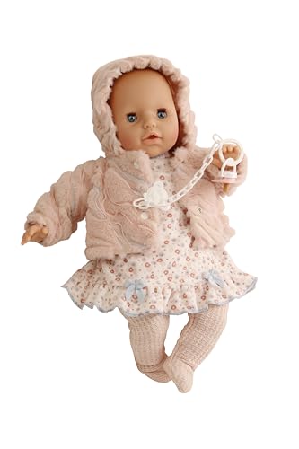 Schildkröt Schnullerbaby Amy 45 cm (Puppe mit Malhaar und blauen Schlafaugen, Baby Puppe inkl. Kleidung) 7545296 von Schildkröt