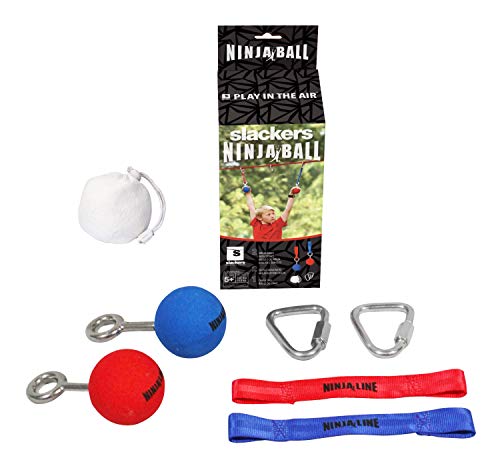 Slackers Ninja Balls, 2 zusätzliche Ninja Bälle für die Slackers Ninja Line, griffiges Kunstharz, 6,4cm Durchmesser, mit Befestigungsmaterial, 980023 Slackers Ninja Balls, 2 zusätzliche Ninja Bälle für die Slackers Ninja Line, griffiges Kunstharz, 6,4cm Durchmesser, mit Befestigungsmaterial, 980023 von Slackers