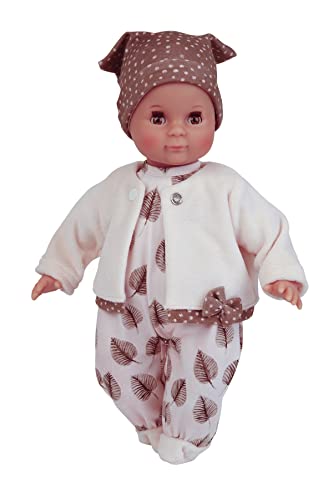 Schildkröt Puppe Schlummerle Gr. 32 cm (gemalte Haare, braune Schlafaugen, Baby Puppe inkl. Kleidung) von Schildkröt