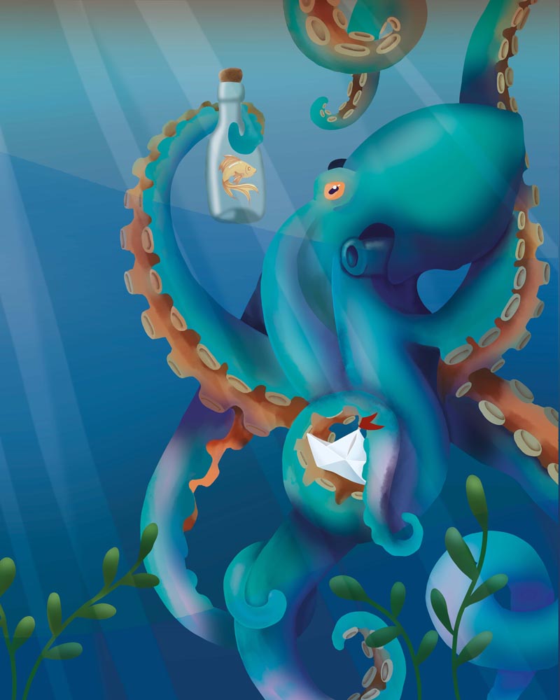 Malen nach Zahlen - Oktopus - Artist's Edition - by Anneke Schipper, ohne Rahmen Malen nach Zahlen - Oktopus - Artist's Edition - by Anneke Schipper, ohne Rahmen von Schipper
