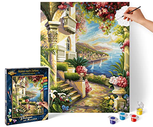 Schipper 609130416 Malen nach Zahlen - Palazzo mit Meeresblick - Bilder malen für Erwachsene, inklusive Pinsel und Acrylfarben, 40 x 50 cm, Mehrfarbig Schipper 609130416 Malen nach Zahlen - Palazzo mit Meeresblick - Bilder malen für Erwachsene, inklusive Pinsel und Acrylfarben, 40 x 50 cm, Mehrfarbig von Schipper
