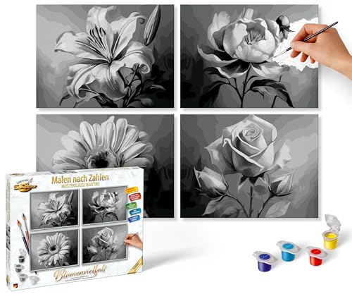 Schipper 609340919 Malen nach Zahlen – Blumenvielfalt - Bilder malen für Erwachsene, inklusive Pinsel und Acrylfarben, Quattro je 18 x 24 cm Schipper 609340919 Malen nach Zahlen – Blumenvielfalt - Bilder malen für Erwachsene, inklusive Pinsel und Acrylfarben, Quattro je 18 x 24 cm von Schipper