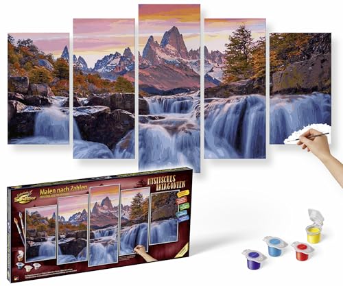 Schipper 609450913 Malen nach Zahlen – Mystisches Patagonien - Bild malen für Erwachsene, inklusive Pinsel und Acrylfarben, 5 Bilder, Meisterklasse Polyptychon - Profi-Edition, 132 x 72 cm Schipper 609450913 Malen nach Zahlen – Mystisches Patagonien - Bild malen für Erwachsene, inklusive Pinsel und Acrylfarben, 5 Bilder, Meisterklasse Polyptychon - Profi-Edition, 132 x 72 cm von Schipper