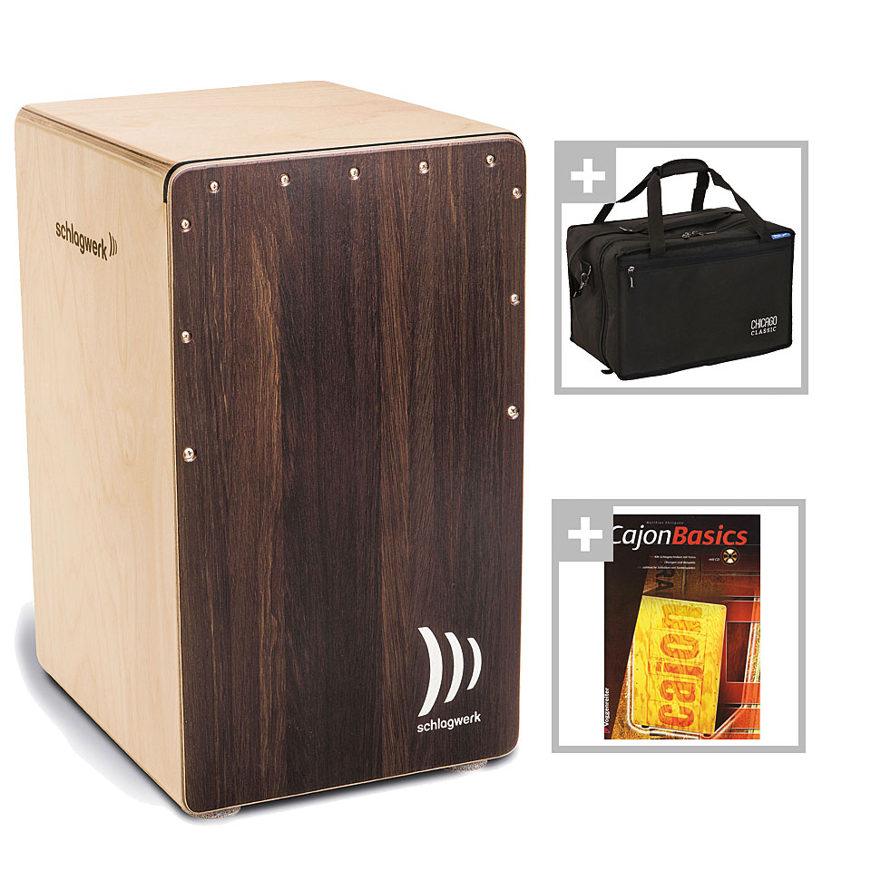 Schlagwerk CP408ST 2inOne Dark Oak SoftTouch Bundle Cajon von Schlagwerk