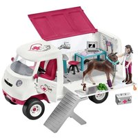 Schleich 42439 - Horse Club, Mobile Tierärztin mit Hannoveraner-Fohlen, Tierarztmobil mit Zubehör, Spielset von Schleich GmbH