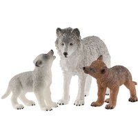 Schleich 42472 - Wild Life, Wolfsmutter mit Welpen, Waldtiere von Schleich GmbH