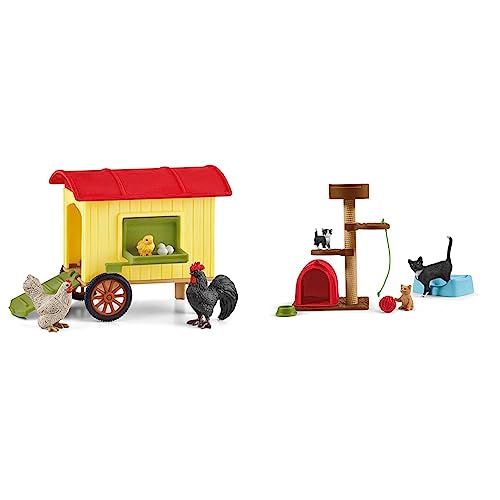 SCHLEICH 42572 Hühnerstall, für Kinder ab 3+ Jahren, Farm World - Spielset & 42501 Spielspaß für niedliche Katzen, für Kinder ab 3+ Jahren, Farm World - Spielset SCHLEICH 42572 Hühnerstall, für Kinder ab 3+ Jahren, Farm World - Spielset & 42501 Spielspaß für niedliche Katzen, für Kinder ab 3+ Jahren, Farm World - Spielset von SCHLEICH