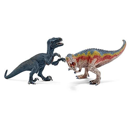 Schleich 42216 - Spielzeugfigur - T-Rex und Velociraptor, klein von SCHLEICH