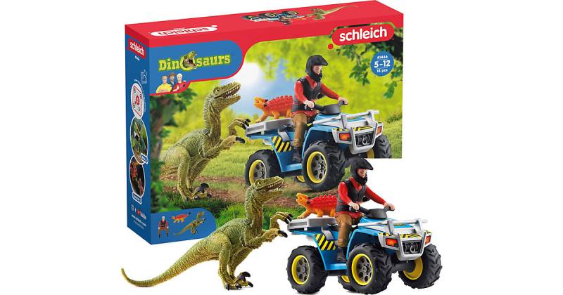 Schleich Dinosaurier 41466 Flucht auf Quad vor Velociraptor von Schleich