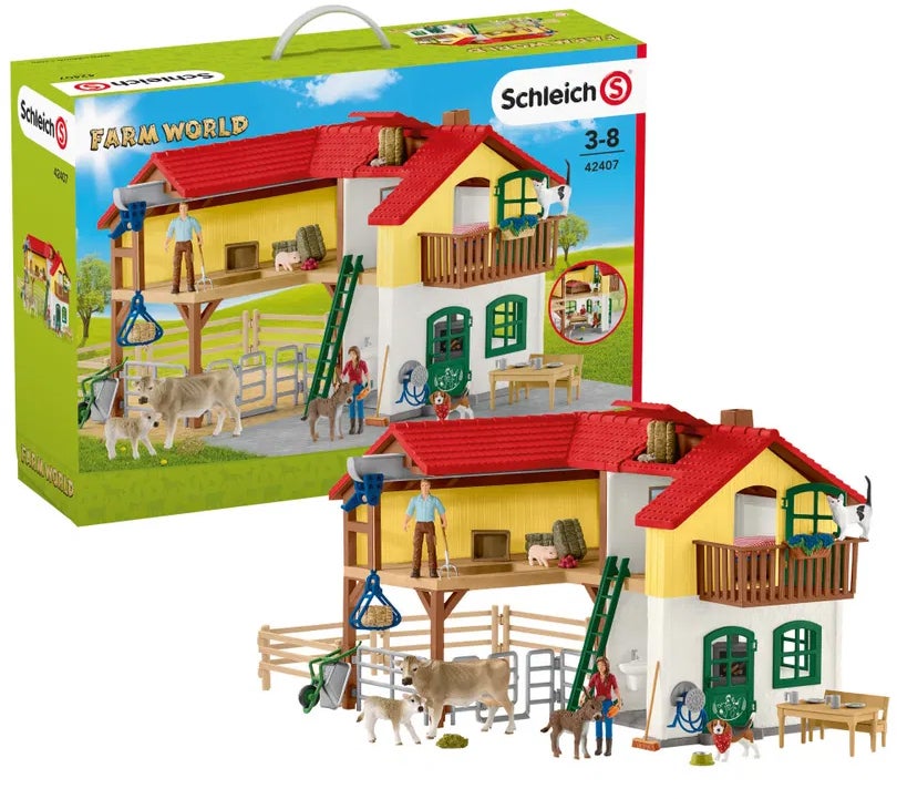Schleich Spielset 42407 Bauernhaus mit Stall und Tieren Schleich Spielset 42407 Bauernhaus mit Stall und Tieren von Schleich
