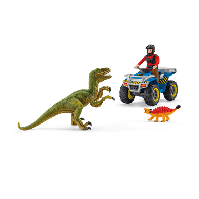 schleich® Spielset Flucht auf Quad vor Velociraptor 41466 von schleich®