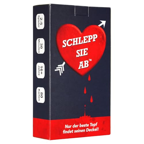 Schlepp Sie Ab - Kartenspiel für Erwachsene | Lustiges Partyspiel für WG-Runden, Freundeskreise & Spieleabende | 30 Minuten | 2-5 Spieler von Schlepp Sie Ab