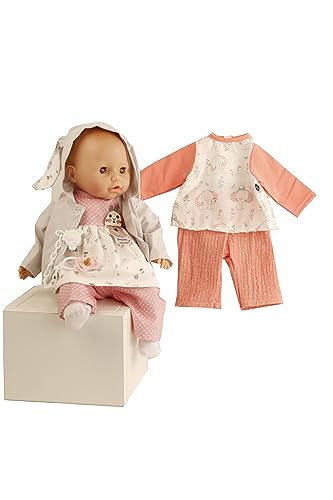Schildkröt Set Puppe Amy mit Schlafanzug 45cm (Malhaar, braune Schlafaugen, Spielzeugpuppe für Kinder ab 36 Monaten) 7545333 von Schlidkröt