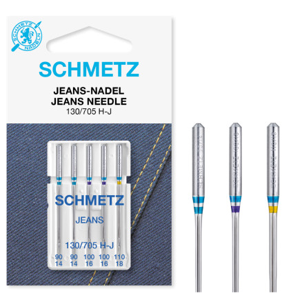 Schmetz Nähmaschinennadeln Jeans Versch. 90-110 - 5 Stück von Schmetz