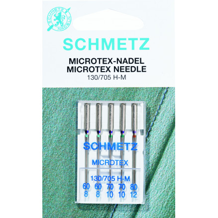 Schmetz Nähmaschinennadeln Microtex 130/705 H-M Größe 70 - 5 Stk von Schmetz