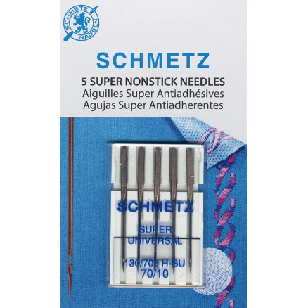 Schmetz Super Universal Non-Stick Nähmaschinennadeln beschichtet 130/705 H-SU Größe 100 - 5 Stk von Schmetz