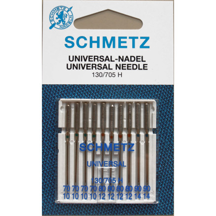 Schmetz Universal Nähmaschinennadeln 130/705H Größen 70-90 - 10 Stk von Schmetz