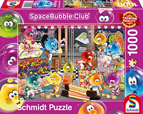 Schmidt Spiele 59944 Spacebubble Club, Happy Together im Candy Store, 1000 Teile Puzzle, Mehrfarbig von Schmidt Spiele