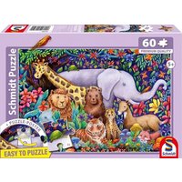 Schmidt 55749 - Bunte Tierwelt, Easy to Puzzle, Kinderpuzzle mit Poster, 60 Teile Schmidt 55749 - Bunte Tierwelt, Easy to Puzzle, Kinderpuzzle mit Poster, 60 Teile von Schmidt Spiele GmbH