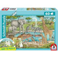 Schmidt 55753 - Afrikas Tiere, Easy to Puzzle, Kinderpuzzle mit Poster, 60 Teile Schmidt 55753 - Afrikas Tiere, Easy to Puzzle, Kinderpuzzle mit Poster, 60 Teile von Schmidt Spiele GmbH