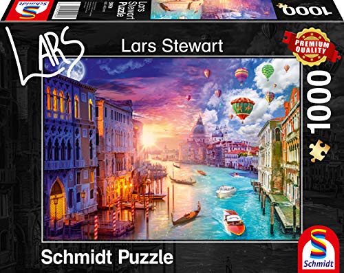 Schmidt Spiele 59906 Lars Stewart, Venedig, Night and Day, 1000 Teile Puzzle von Schmidt