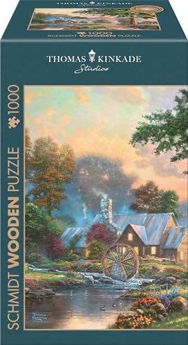Schmidt Spiele 59797 Am Alten Mühlenbach, Thomas Kinkade, 1000 Teile Holzpuzzle Schmidt Spiele 59797 Am Alten Mühlenbach, Thomas Kinkade, 1000 Teile Holzpuzzle von Schmidt