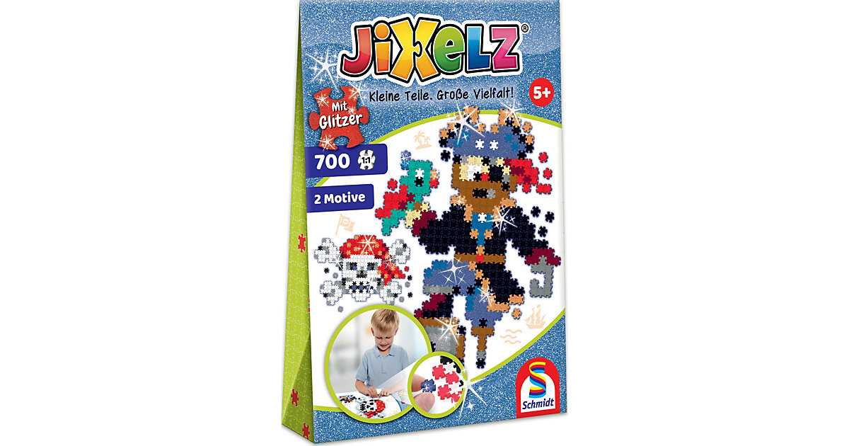 Jixelz Puzzle Funkelnder Pirat, Glitzer, 700 Teile von Schmidt Spiele
