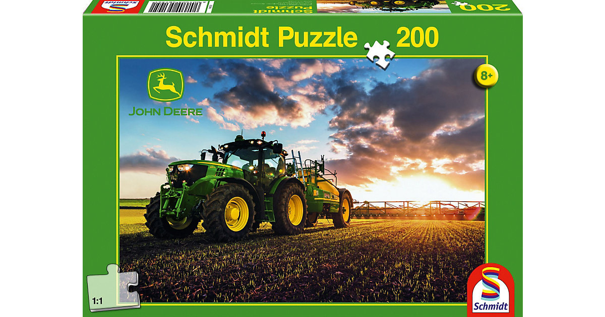 John Deere, Traktor 6150R mit Güllefass, 200 Teile John Deere, Traktor 6150R mit Güllefass, 200 Teile von Schmidt Spiele
