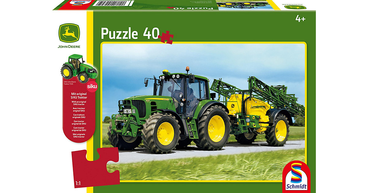 John Deere, Traktor 6630 mit Feldspritze, 40 Teile, mit original Siku-Traktor John Deere, Traktor 6630 mit Feldspritze, 40 Teile, mit original Siku-Traktor von Schmidt Spiele