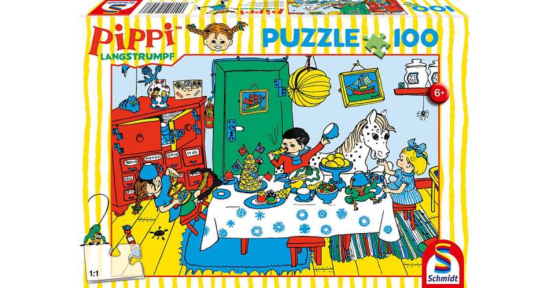 Kinderpuzzle Pippi, Kaffeekränzchen mit Pippi, 100 Teile von Schmidt Spiele