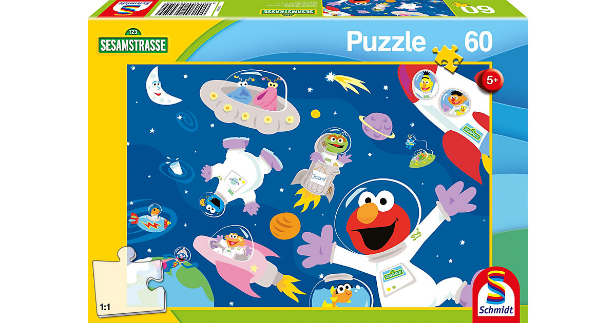 Kinderpuzzle Sesamstraße, Im Weltall, 60 Teile Kinderpuzzle Sesamstraße, Im Weltall, 60 Teile von Schmidt Spiele