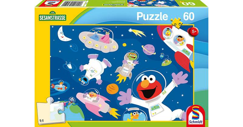 Kinderpuzzle Sesamstraße, Im Weltall, 60 Teile von Schmidt Spiele