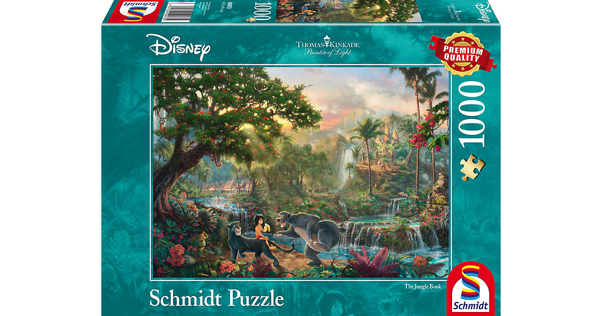 Puzzle 1000 Teile Thomas Kinkade Disney Dschungelbuch von Schmidt Spiele