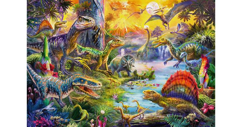 Puzzle Dinosaurier, 60 Teile + Dinosaurier-Figuren-Set von Schmidt Spiele