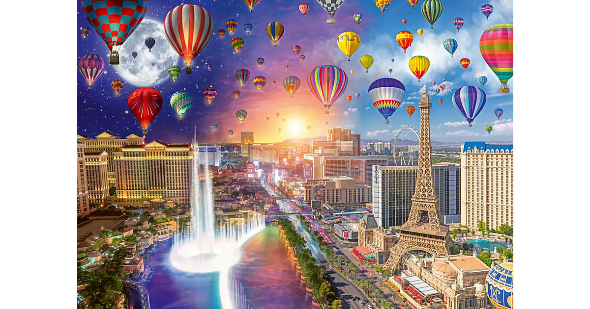 Puzzle L.Stewart Las Vegas, Night and Day, 1.000 Teile Puzzle L.Stewart Las Vegas, Night and Day, 1.000 Teile von Schmidt Spiele