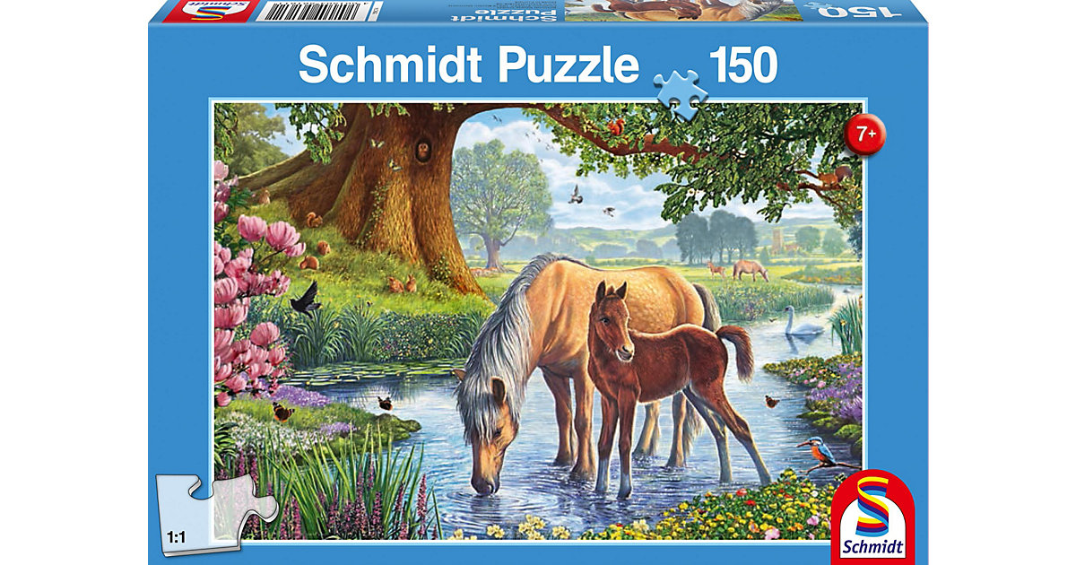 Puzzle Pferde am Bach, 150 Teile Puzzle Pferde am Bach, 150 Teile von Schmidt Spiele