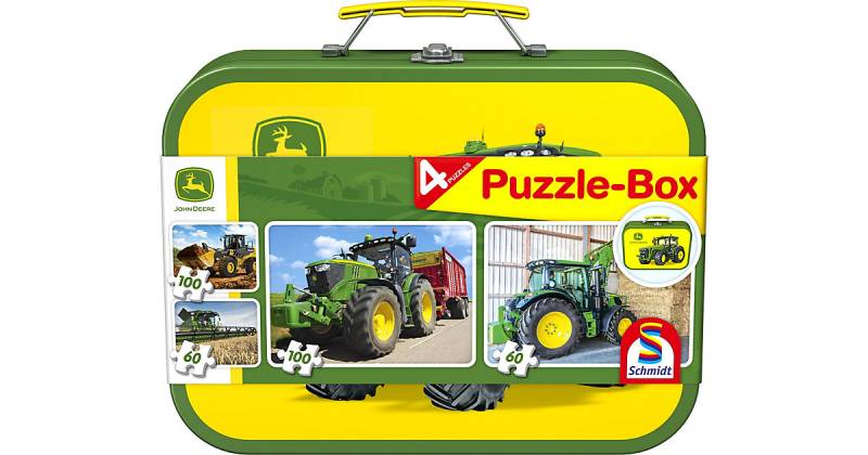 Puzzlekoffer 2 x 60 + 2 x 100 Teile John Deere von Schmidt Spiele