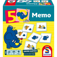 SCHMIDT SPIELE 40664 Die Maus, Elefanten-Memo, 50. Jubiläum von Schmidt Spiele