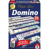 SCHMIDT SPIELE 49207 Classic Line, Domino, mit extra großen Spielfiguren von Schmidt Spiele