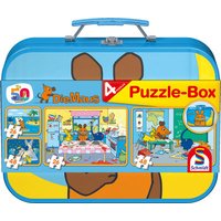 SCHMIDT SPIELE 55597 Kinderpuzzle-Box, 2 x 26, 2 x 48 Teile - Die Maus von Schmidt Spiele