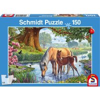 SCHMIDT SPIELE 56161 Pferde am Bach, 150 Teile von Schmidt Spiele